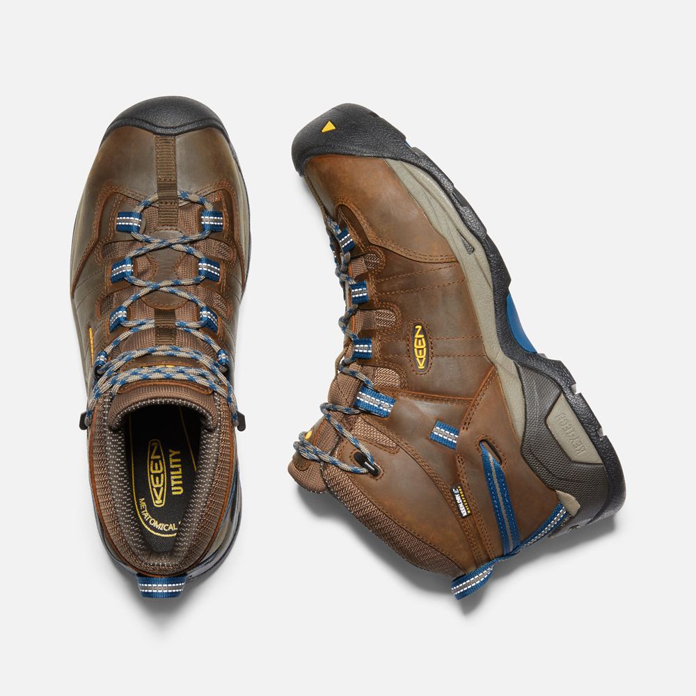 Botte de Travail Keen Homme Marron | Detroit Xt Waterproof (Steel Toe) | JSAUO-3962